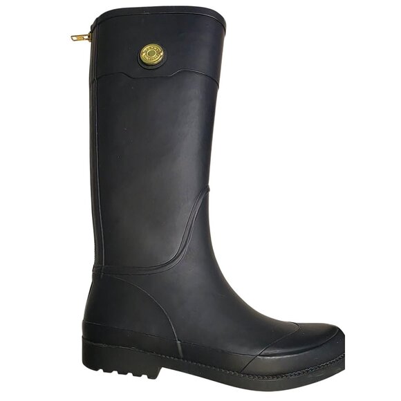 Tommy Hilfiger Calipso Rubber Rain Boots Navy Blue Size 7 - Picture 2 of 9